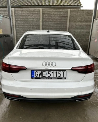 Audi A4 cena 142000 przebieg: 28000, rok produkcji 2021 z Wejherowo małe 92